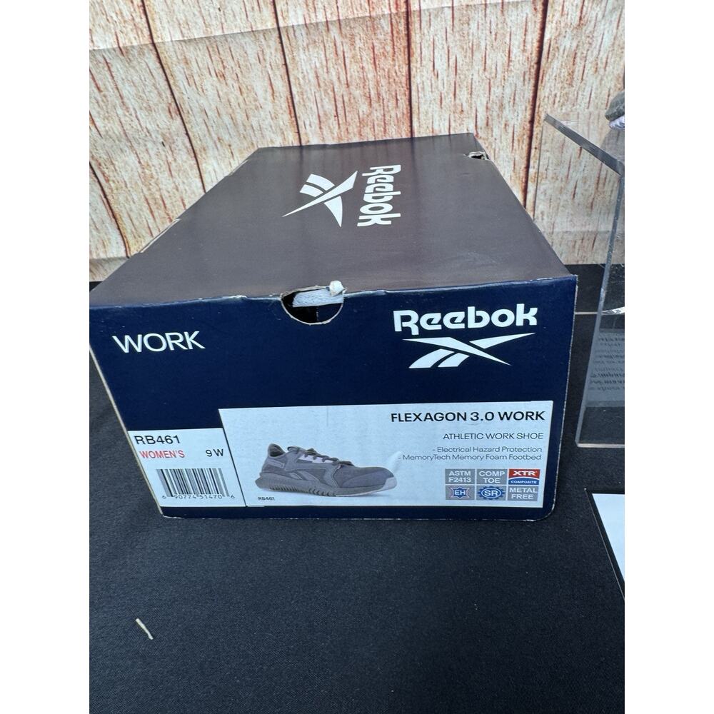 Reebok Womens Flexagon 3.0 Work Gray Safety Shoes Size 9W (5163385) - Picture 4 of 16